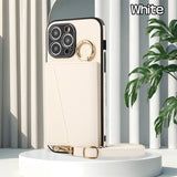 Shockproof Crossbody Wallet Stand Leather Case for iphone