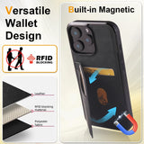 Leather Shockproof Card Holder Kickstand Case for iphone