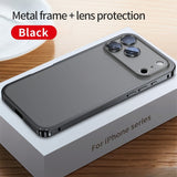 Full‑Coverage Snap Magnetic Alloy Frame Case for iphone