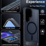 Magnetic Matte Skin‑Feel Shockproof Stand Case for Samsung