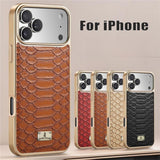Magnetic Electroplated Snake Skin Pattern Case for iphone