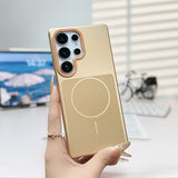Ultra‑Thin Soft‑Touch Metallic Paint Magnetic Case for Samsung