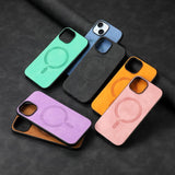 Solid‑Color Magnetic Full Cover Shockproof Case for iphone