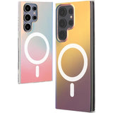 Magnetic Matte Clear Rainbow Gradient Case for Samsung