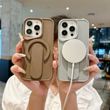 Magnetic Silicone Wrist Strap Kickstand Case for iphone