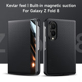 Business Kevlar‑Texture Magnetic Flip Leather Case for Samsung Z Fold