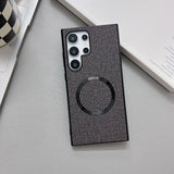Shockproof Magnetic Fabric‑Texture Case for Samsung