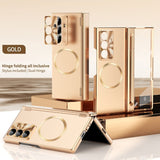 Magnetic Dual‑Hinge Pen Slot Full‑Cover Case for Samsung Z Fold