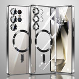 Full‑Cover Clear Magnetic Electroplated Case for Samsung