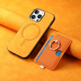 Magnetic Wallet Ring Kickstand Case for iphone