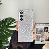 Gold‑Stamped Bow Magnetic Kickstand Case for Samsung Z Fold