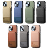 Fabric Texture Leather Wallet Stand Case for iphone