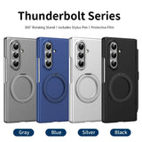 Magnetic Rotating Kickstand Full Hinge Case with  Pen Slot for Samsung