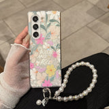 Fashion Painted Flower Case for Samsung Z Fold