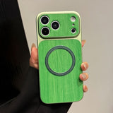 Wood Grain Magnetic Shockproof Case for iphone
