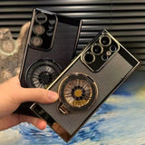 Ultra‑Slim Electroplated Honeycomb Cooling Gyro Stand Case for Samsung