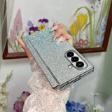 Gradient Glitter Plating Phone Case for Samsung Z Fold