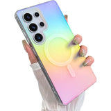 Shockproof Magnetic Matte Rainbow Gradient Case for Samsung