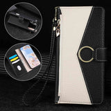 Detachable Crossbody Zipper Wallet Leather Case for iphone
