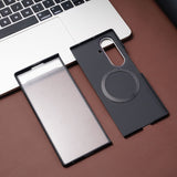Magnetic Carbon‑Fiber Shell‑Film Integrated Case for Samsung Z Fold