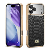 Magnetic Electroplated Snake Skin Pattern Case for iphone