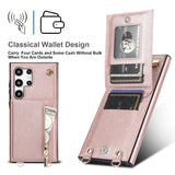 Leather Zipper Card Holder Crossbody Case for Samsung