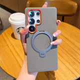 Magnetic Diamond Texture Kickstand Case for Samsung