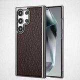Magnetic Shockproof Electroplated Leather Case for Samsung