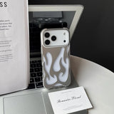 Electroplated Hollow‑Out Flame Pattern Silicone Shockproof Case for iphone