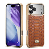 Magnetic Electroplated Snake Skin Pattern Case for iphone