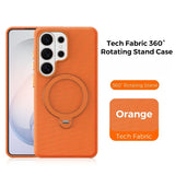 Tech Fabric Magnetic Hidden Rotatable Kickstand Case for Samsung