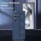 Silicone Elastic Wrist Strap Matte Case for Samsung