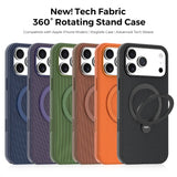 Tech Fabric Magnetic Rotating Stand Case for iphone