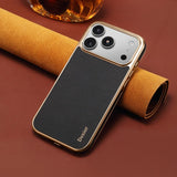 Electroplated Magnetic Leather Case for iphone
