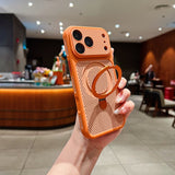 Honeycomb Magnetic Cooling Kickstand Case for iphone