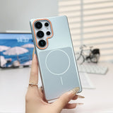 Ultra‑Thin Soft‑Touch Metallic Paint Magnetic Case for Samsung
