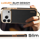 Electroplated Magnetic Leather Case for iphone