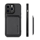Fiber‑Textured Magnetic Card Holder Case for iphone