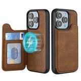 Magnetic Flip Card Holder Kickstand Case for iphone