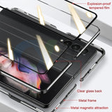 Magnetic Glass Metal‑Latch All‑in‑One Case for Samsung Z Fold