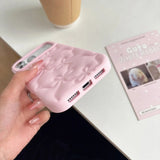 Simple Pink Bowknot Silicone Soft Case for iphone