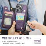 Magnetic Leather Wallet Case for iphone