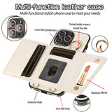 Shockproof Crossbody Wallet Stand Leather Case for iphone