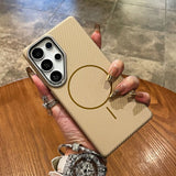 Magnetic Carbon Fiber Shockproof Case for Samsung