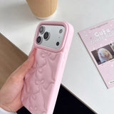 Simple Pink Bowknot Silicone Soft Case for iphone
