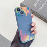 Creative Smiley Face Magnetic Shockproof Case for iphone