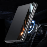 Business Kevlar‑Texture Magnetic Flip Leather Case for Samsung Z Fold