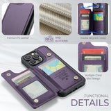 Magnetic Leather Wallet Case for iphone