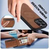 Detachable Magnetic 2-in-1 Leather Card Holder Case for iphone
