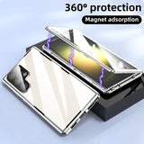 Glossy Metal Magnetic Shockproof All‑in‑One Shell‑Film Case for Samsung